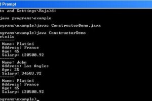 java constructor program