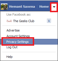 Facebook privacy settings