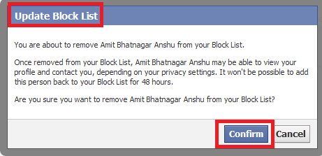 Update block list