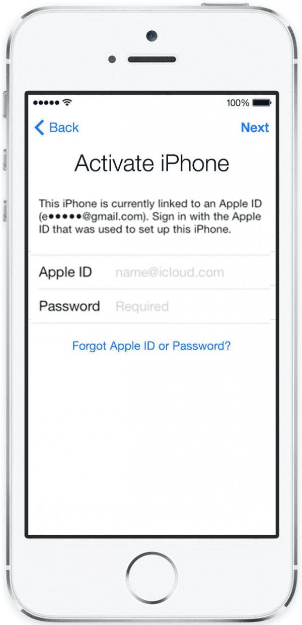 Start over activation of iPhone