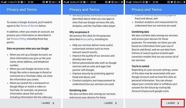 Google account policy