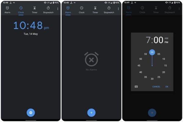 How to setup alarm on Android phone